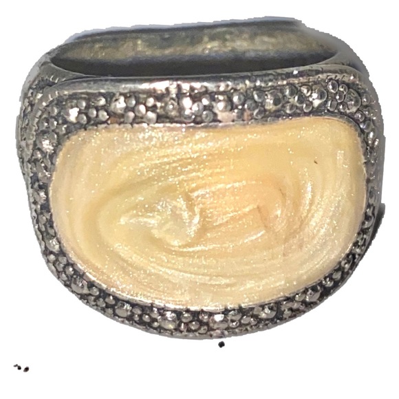 Rare - Silver Vintage Genuine Stone Ring - Picture 3 of 7